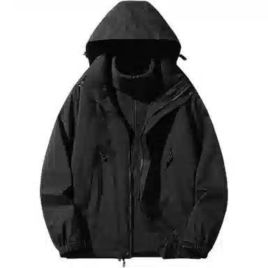 雅鹿优选  休闲简约百搭连帽  防水防风透气耐磨冲锋衣 男女同款