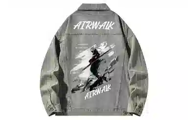 Airwalk Retro Dark Wukong Print Denim Jacket