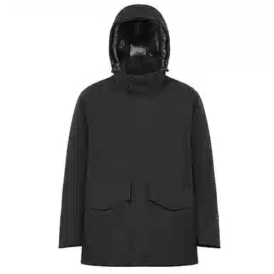 高梵 黑金奢华户外未来舒适纯色加厚短款羽绒服 男女同款 黑色