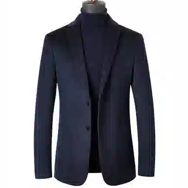 轻奢高端商务休闲百搭保暖羊绒羊毛呢西服外套西装 男款