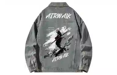 Airwalk Retro Dark Wukong Print Denim Jacket