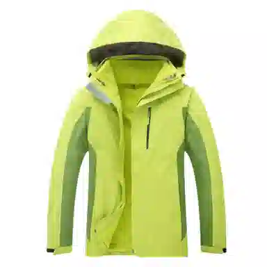 浪莎  户外时尚简约三合一连帽宽松拉链  防水防风透气冲锋衣 男女同款