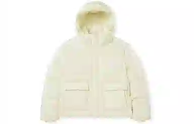 NERDY Logo Hoodie Down Jacket Yellow