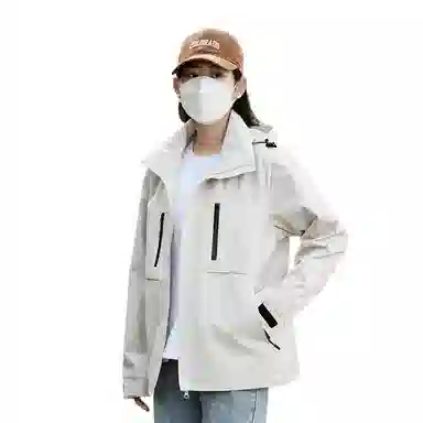 玉儿恋  拼色山系情侣款户外单层  防水防风透气冲锋衣 男女同款