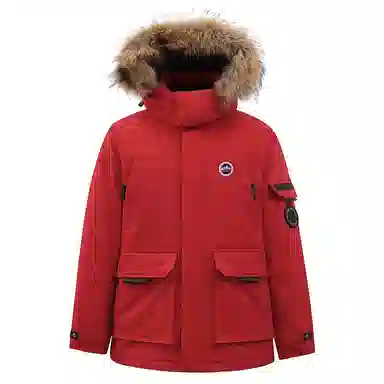 雅鹿 连帽中长款百搭羽绒服 男女同款 黑色