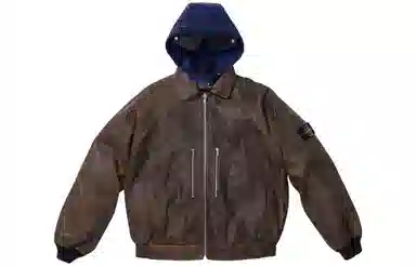 Supreme x Stone Island Leather Bomber Jacket
