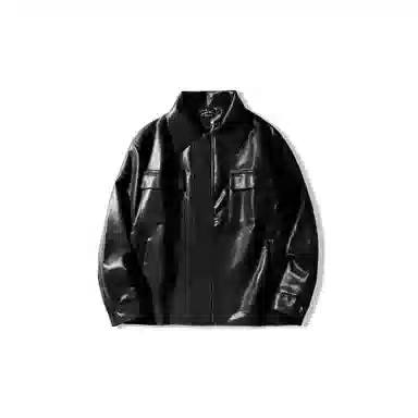 我是大卫 多口袋亮面立领复古简约工装飞行员夹克 男女同款