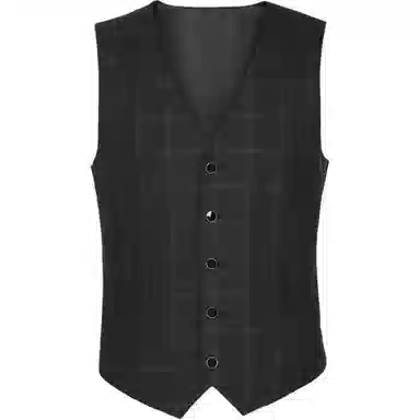 迪柯尼 商务绅士格子马甲 男款 黑混格