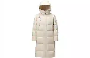 鸭鸭 字母徽标长款可脱卸帽加厚外套羽绒服 男款