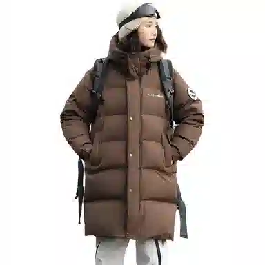 鸭鸭 中长款连帽时尚百搭保暖长袖羽绒服 男款