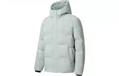 鸿星尔克 三防/双重烯能系列 城市户外加厚保暖连帽羽绒服外套 男女同款 云灰色