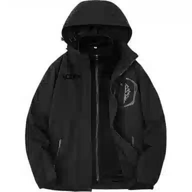 雅鹿优选  厚款保暖休闲连帽  防水防风透气耐磨冲锋衣 男款