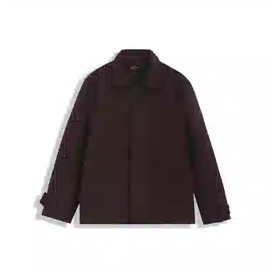 Wo Shi Da Wei Retro Wool Coat Deep Brown