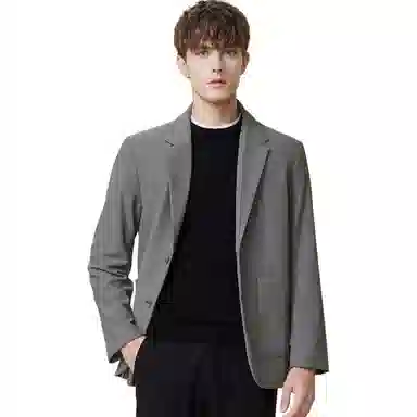 红豆 条纹提花易打理休闲西装 男款