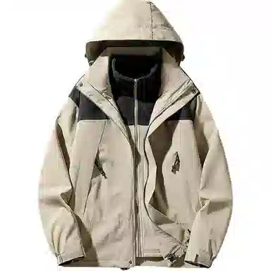 雅鹿优选  休闲简约百搭连帽  防水防风透气耐磨冲锋衣 男女同款