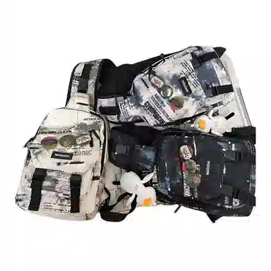 欧曼斐 单肩包日系休闲百搭潮流 尼龙 胸包 男女同款情侣款 多色