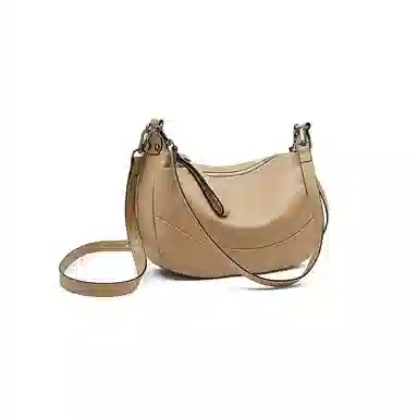 老人头 简约百搭通勤时尚 头层牛皮 单肩包 女款 黑色/白色/绿色/肉粉色