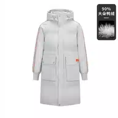 鸭鸭 加厚保暖休闲宽松连帽套头羽绒服 男款