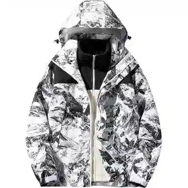 雅鹿优选  休闲简约百搭连帽  防水防风透气耐磨冲锋衣 男女同款