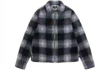 Stussy Zip Sherpa Shadow Plaid