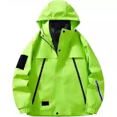 雅鹿优选  纯色连帽拉链  防水防风透气耐磨保暖冲锋衣 男款