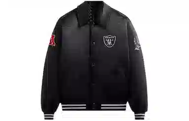KITH x NFL FW23 Raiders Satin Bomber Jacket LogoLogo