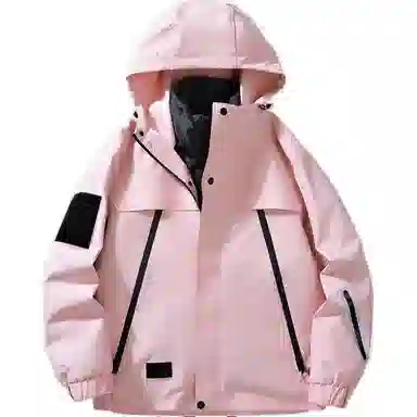 雅鹿优选  纯色连帽拉链  防水防风透气耐磨保暖冲锋衣 男款