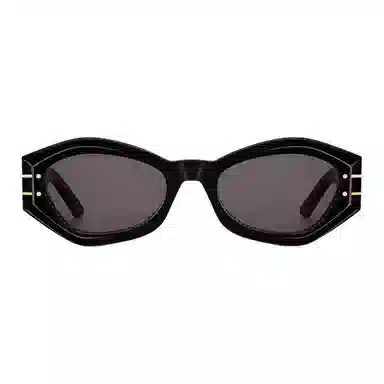 DIOR SIGNATURE B1U Oval Sunglasses Black