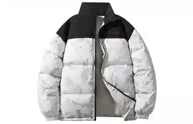 SWAMP AREA Letter Down Jacket White