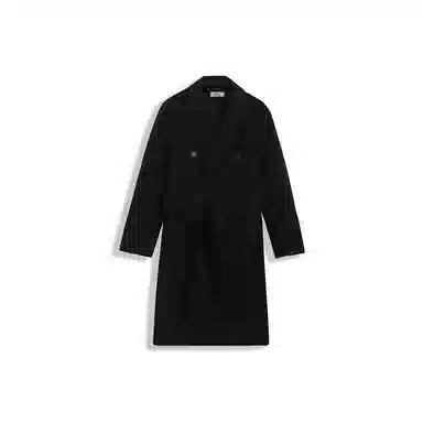 我是大卫 毛呢中长款经典韩版英伦风大衣 男女同款