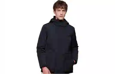 HAZZYS Solid Color Hooded Down Jacket Men