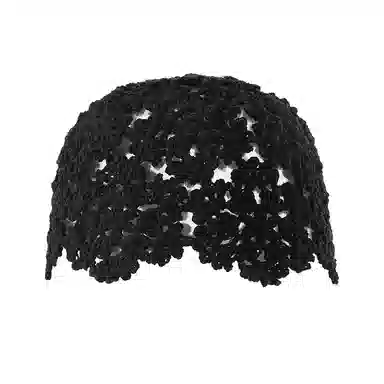 南极人 日系镂空针织勾花套头帽子复古气质显脸小透气包头帽云南旅游海边度假拍照文艺氛围感百搭 薄款 瓜皮帽 女款