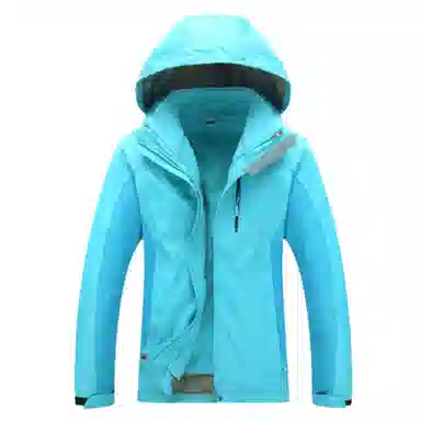 浪莎  户外时尚简约三合一连帽宽松拉链  防水防风透气冲锋衣 男女同款