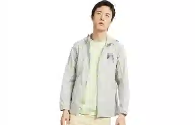 探路者 纯色字母图案印花休闲连帽防晒服 男款
