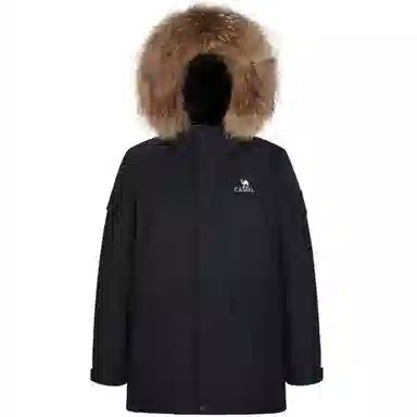 CAMEL Mid-Length Down Jacket