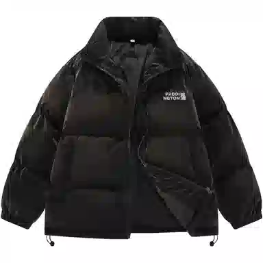 帕丁顿熊 基础简约反光小熊印花纯色宽松休闲面包服防风外套防寒保暖加厚鹅绒羽绒服 男女同款