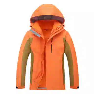 浪莎  户外时尚简约三合一连帽宽松拉链  防水防风透气冲锋衣 男女同款