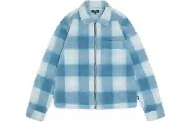 Stussy Zip Sherpa Shadow Plaid