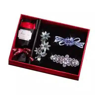 缔晶 浪漫优雅气质 紫罗兰弹簧夹 轻奢时尚通勤发饰 合金 发夹 女款