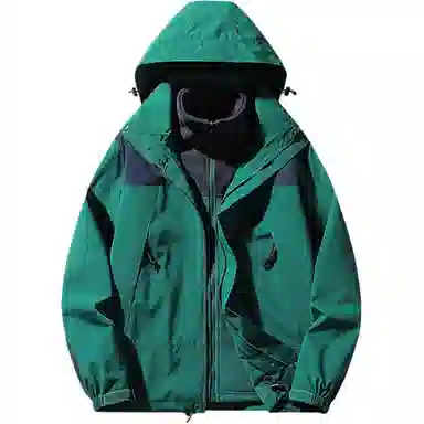 雅鹿优选  休闲简约百搭连帽  防水防风透气耐磨冲锋衣 男女同款