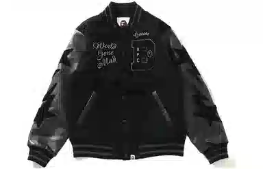 A BATHING APE Baseball Jacket Black