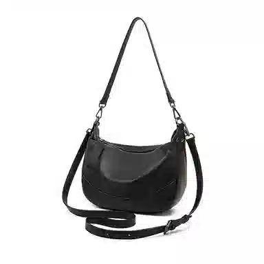 老人头 简约百搭通勤时尚 头层牛皮 单肩包 女款 黑色/白色/绿色/肉粉色