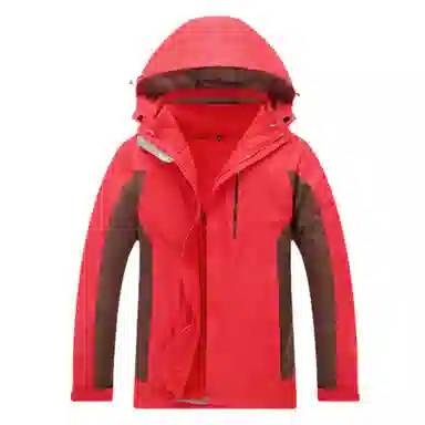 浪莎  户外时尚简约三合一连帽宽松拉链  防水防风透气冲锋衣 男女同款