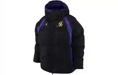 Jordan NBA Lakers Logo Embroidered Hoodie Black