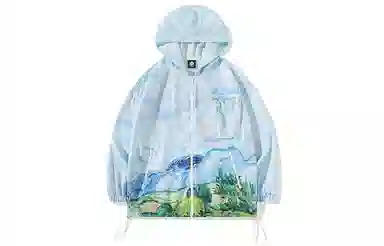 LAMLICKA Hooded Sunscreen Jacket Blue