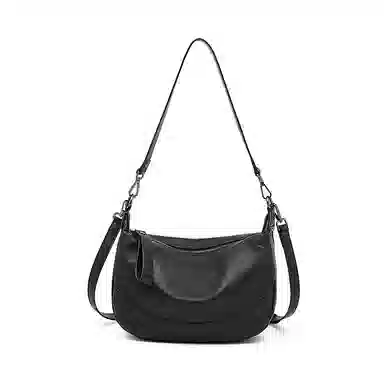 老人头 简约百搭通勤时尚 头层牛皮 单肩包 女款 黑色/白色/绿色/肉粉色