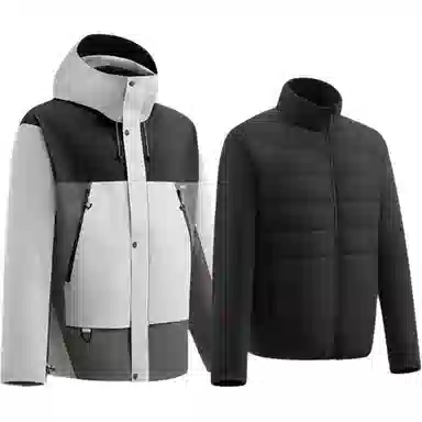 蕉下  户外宽松机能三合一气绒  防水防风防紫外线透气耐磨保暖速干超轻伪装掩护冲锋衣 男款