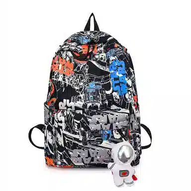 OUZIHUANG Graffiti Oxford Backpack
