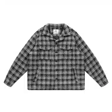 EMPTY REFERENCE Houndstooth Jacket Grey