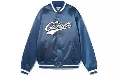 Carhartt WIP Logo Print Baseball Jacket Blue